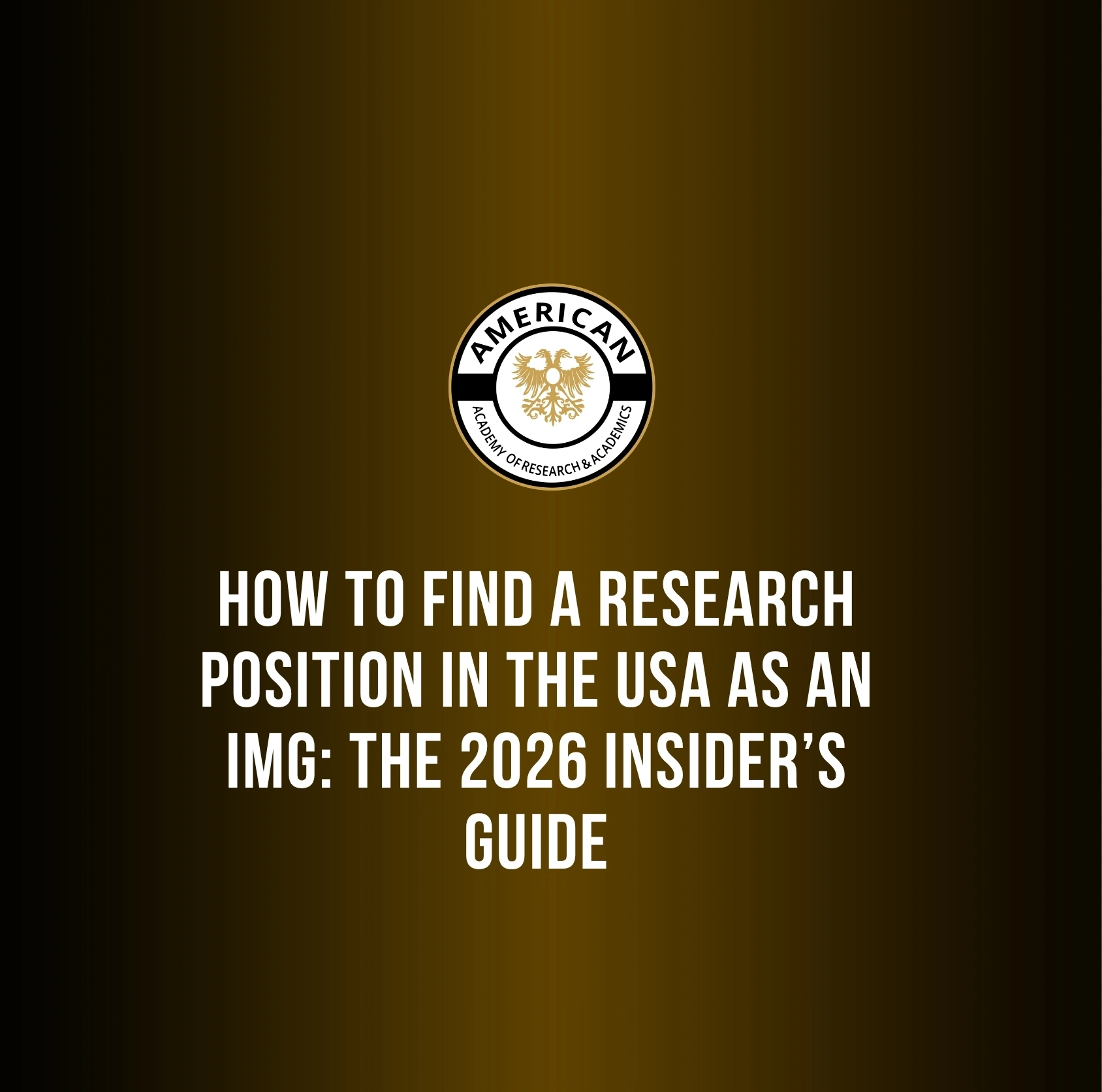 How to Find a Research Position in the USA as an IMG