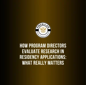 How Program Directors Evaluate Research in Residency Applications
