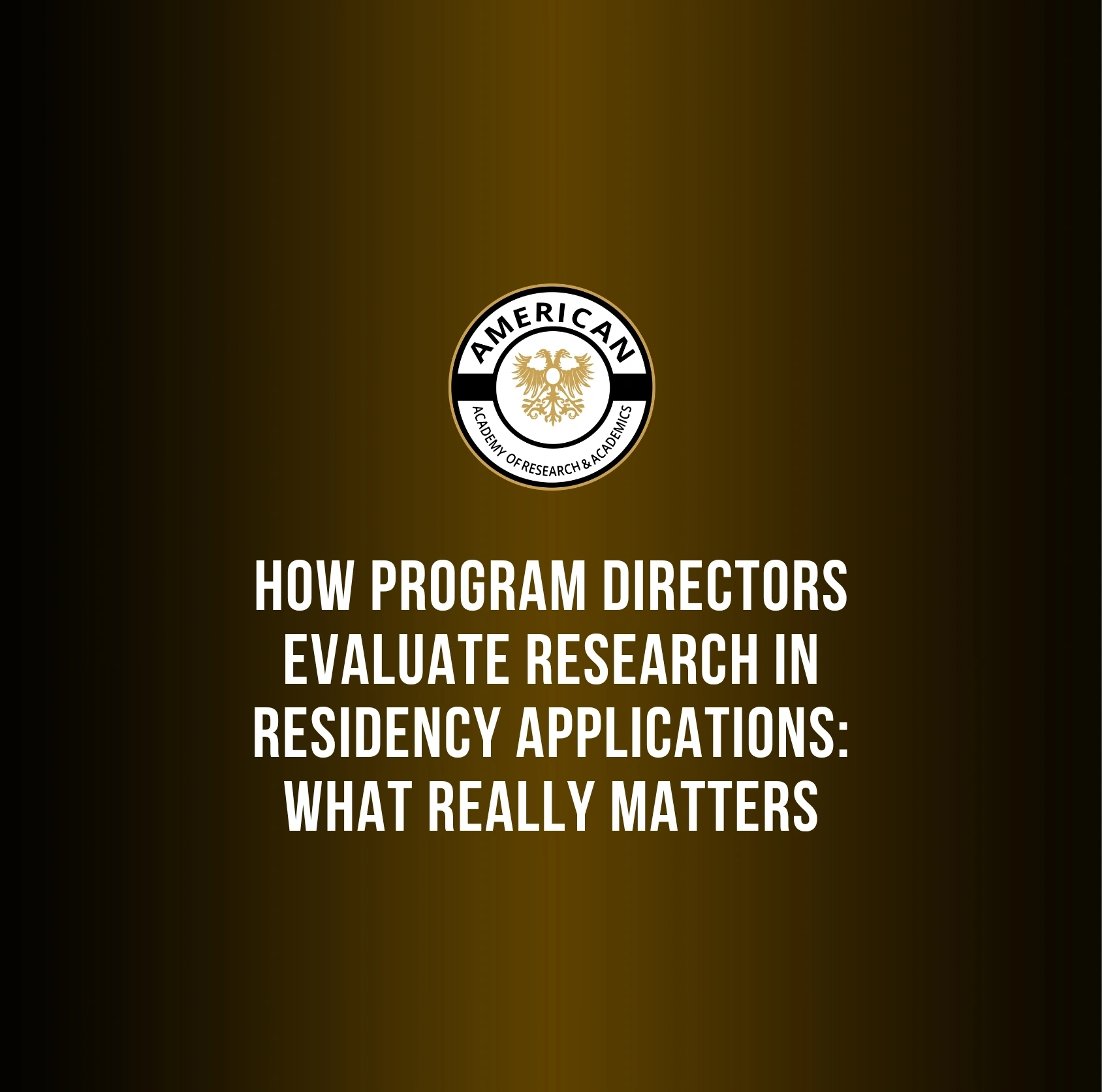 How Program Directors Evaluate Research in Residency Applications