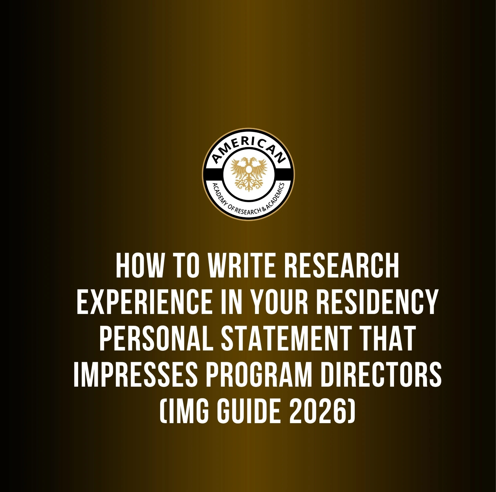 How to Write Research Experience in Your Residency Personal Statement
