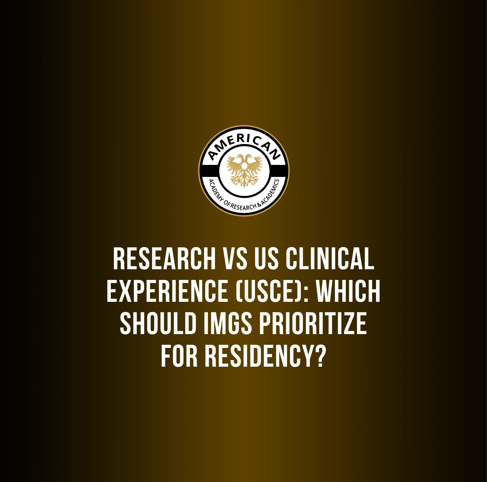 Research vs US Clinical Experience